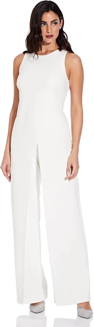 Adrianna Papell womens Crepe Halter Jumpsuit