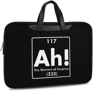Ah Element of Surprise Leather Bag Laptop Case Slim Water Resistant Computer Bags with Handle Briefcase for Work