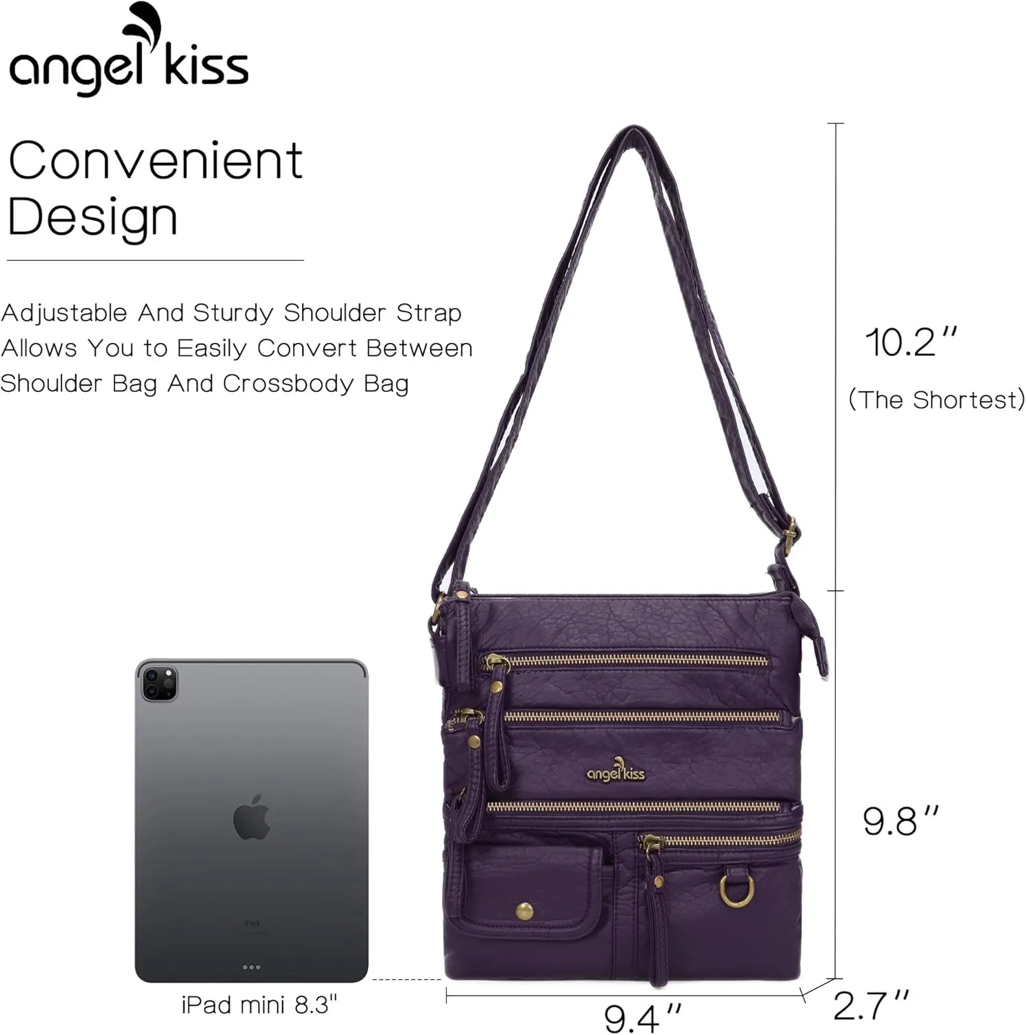 Angel Kiss Small Shoulder Bag for Women Crossbody Purses and Handbags Multi Pockets Hobo Bags