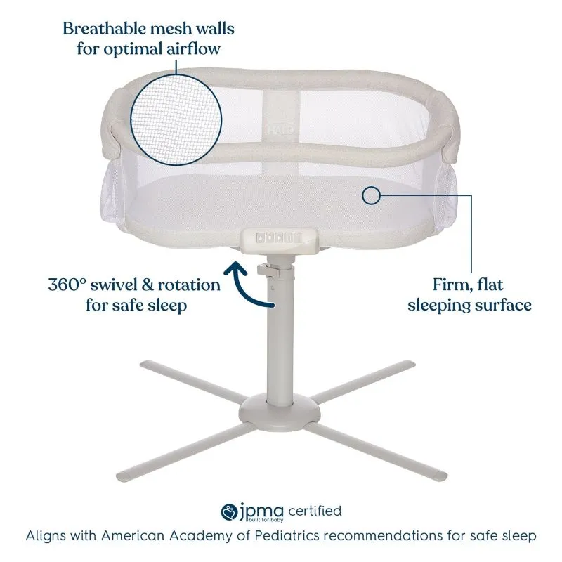 BassiNest Swivel Sleeper- Premiere - Pebble