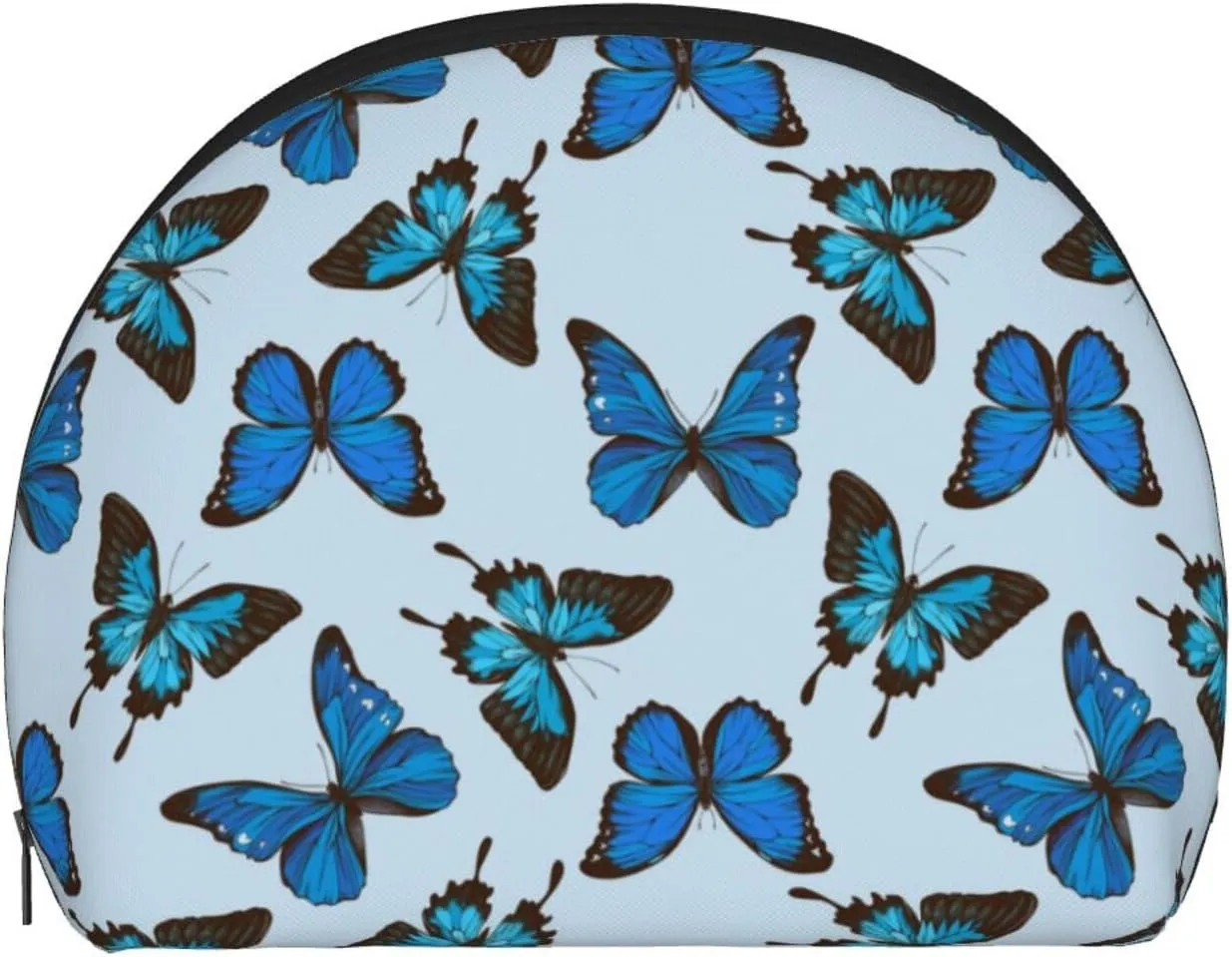 Blue Butterfly Coin Purse Mini Wallet Change Pouch Key Holder Zipper Small Cosmetic Makeup Storage Bags