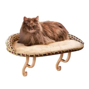 Bolster Cat Bed Perch - Kitty Sill Deluxe with Bolster - K&H Pet Products