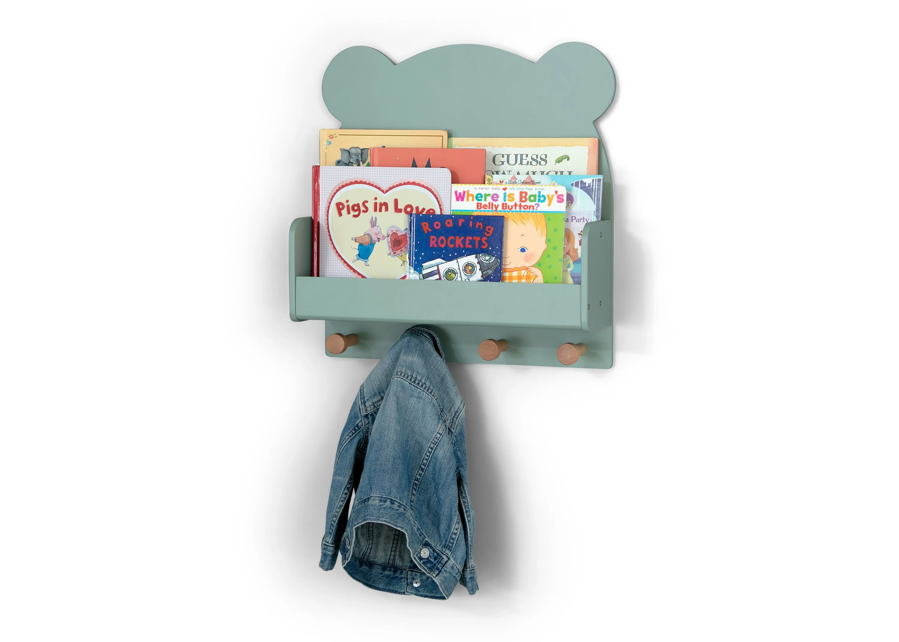 Brannan Bear Wall Shelf with 4 Hooks