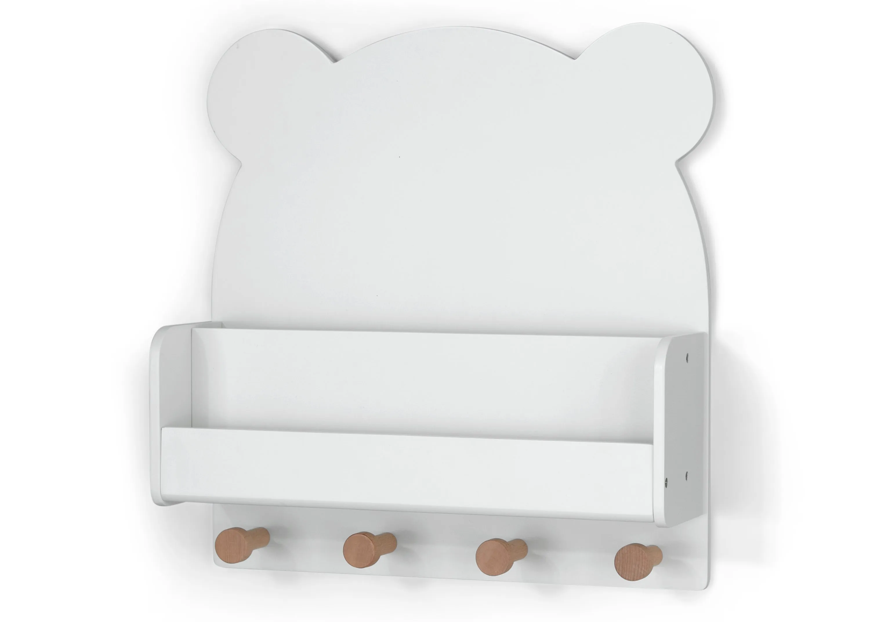 Brannan Bear Wall Shelf with 4 Hooks