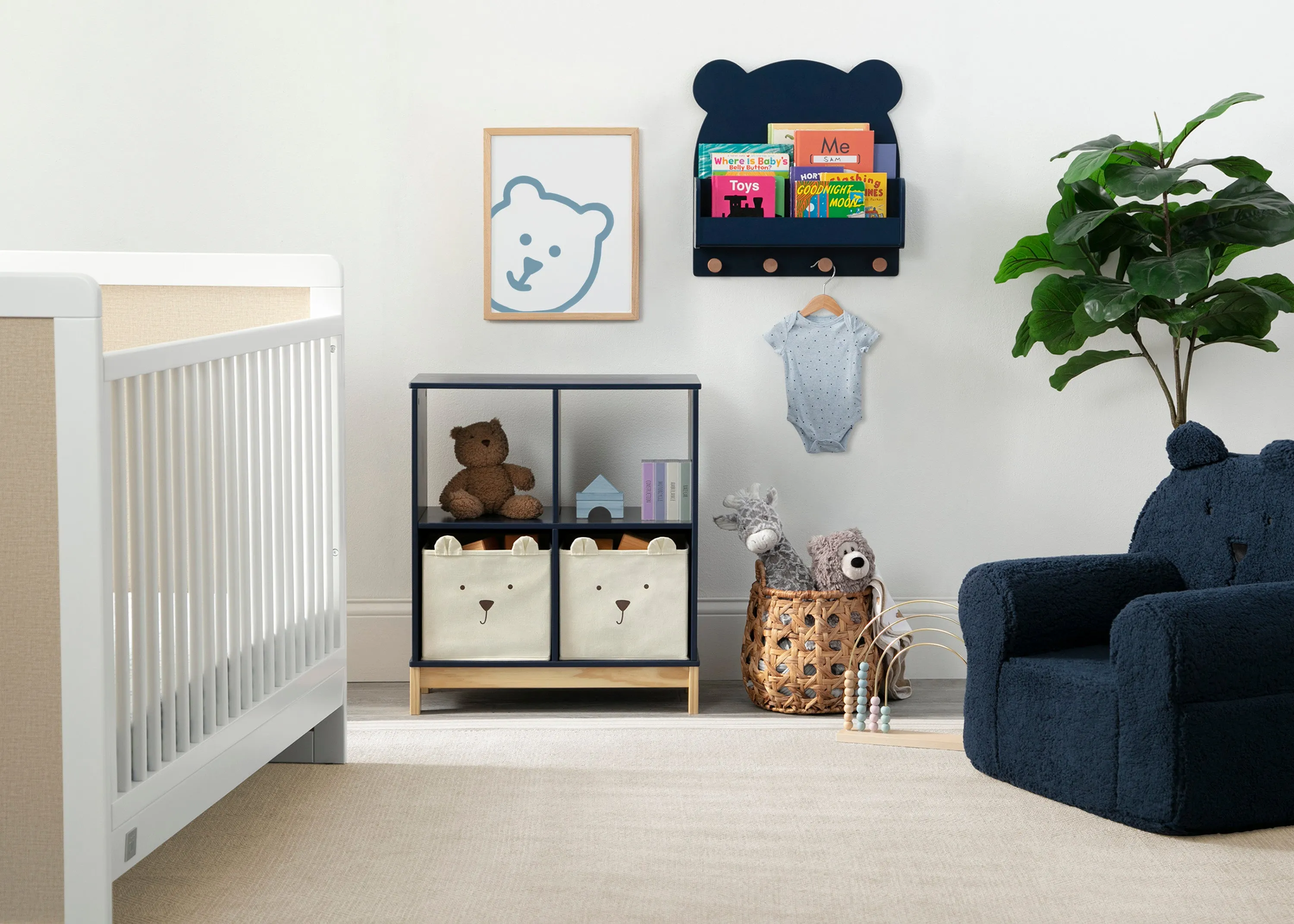 Brannan Bear Wall Shelf with 4 Hooks