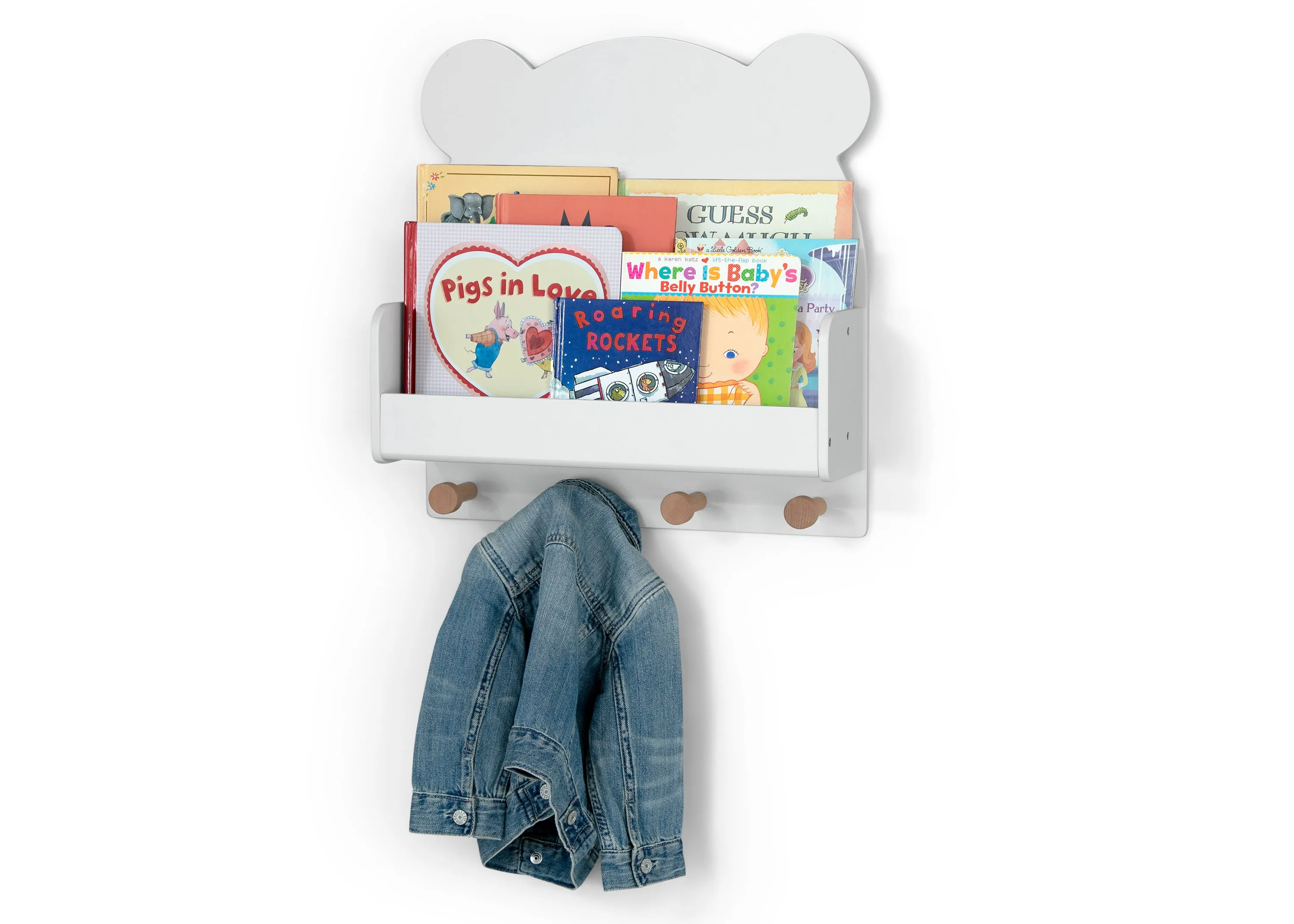 Brannan Bear Wall Shelf with 4 Hooks