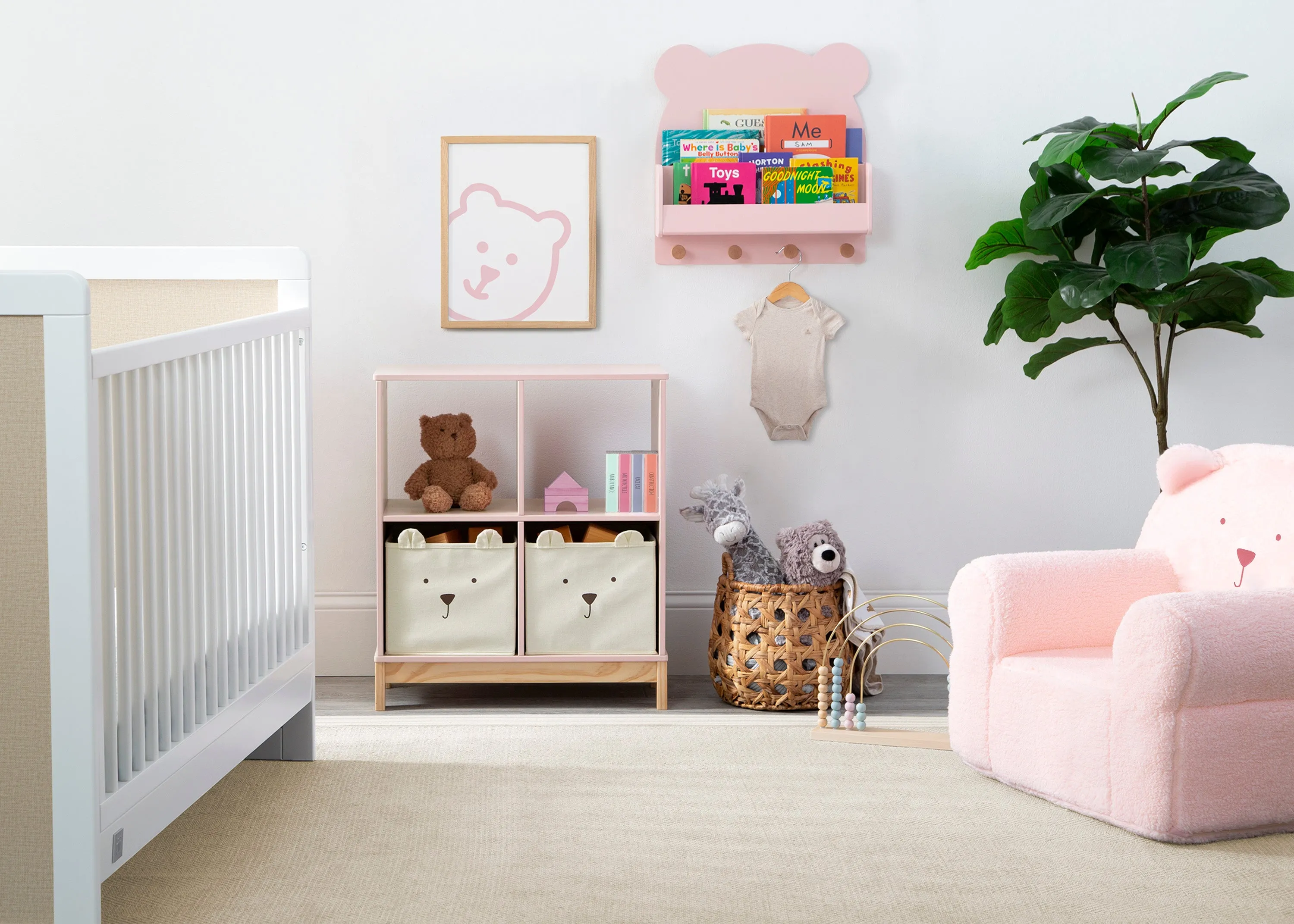 Brannan Bear Wall Shelf with 4 Hooks