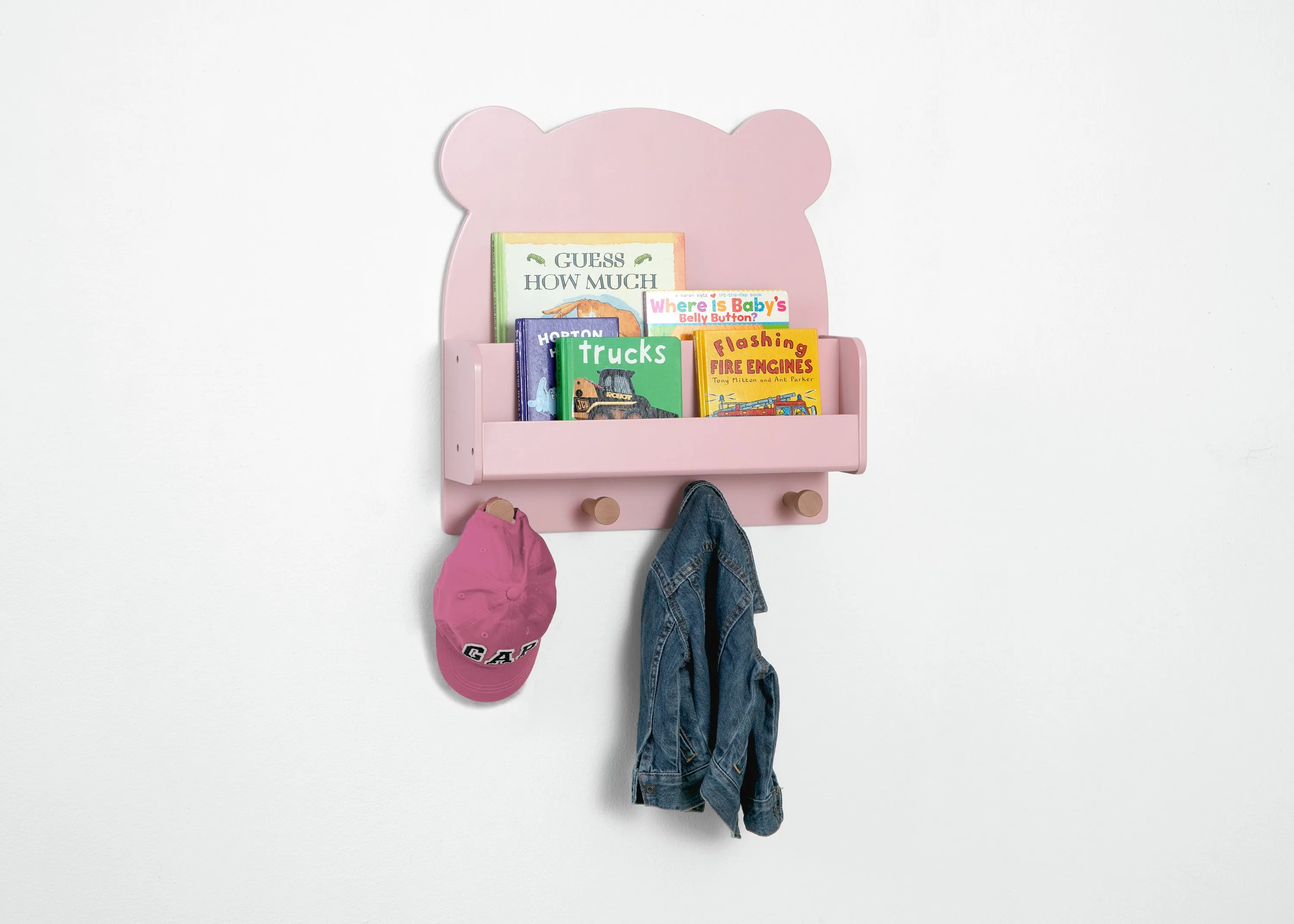 Brannan Bear Wall Shelf with 4 Hooks