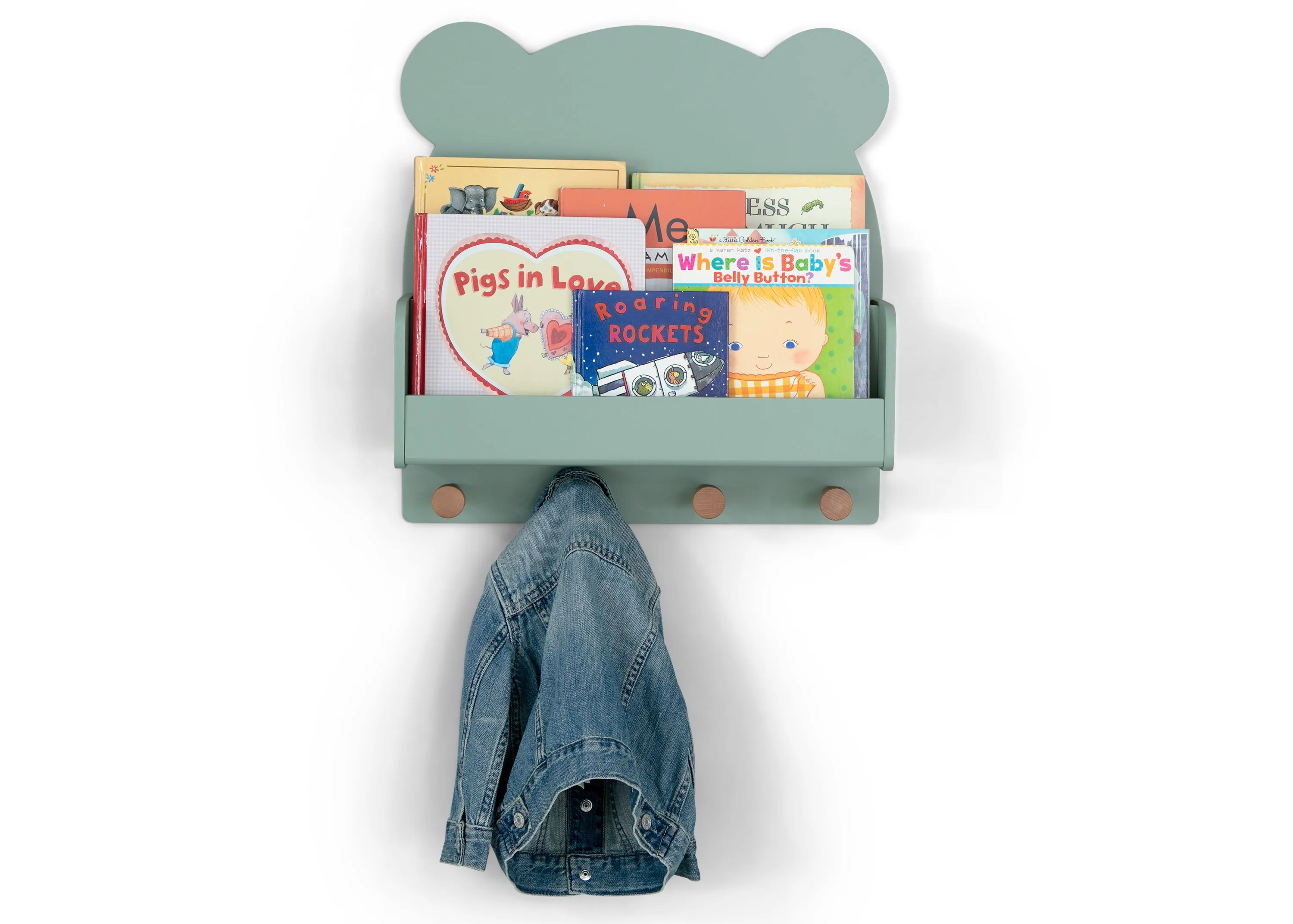 Brannan Bear Wall Shelf with 4 Hooks