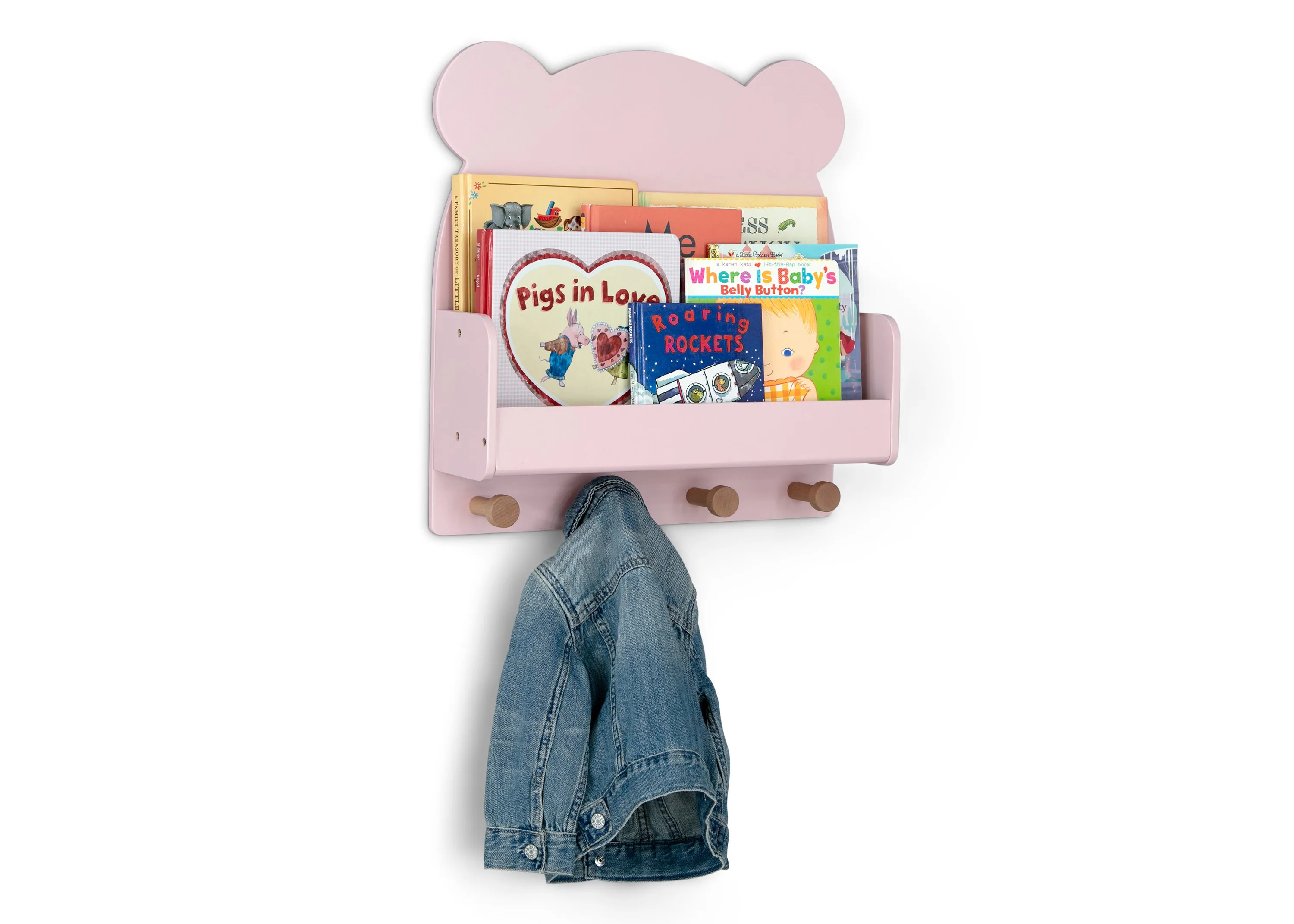 Brannan Bear Wall Shelf with 4 Hooks
