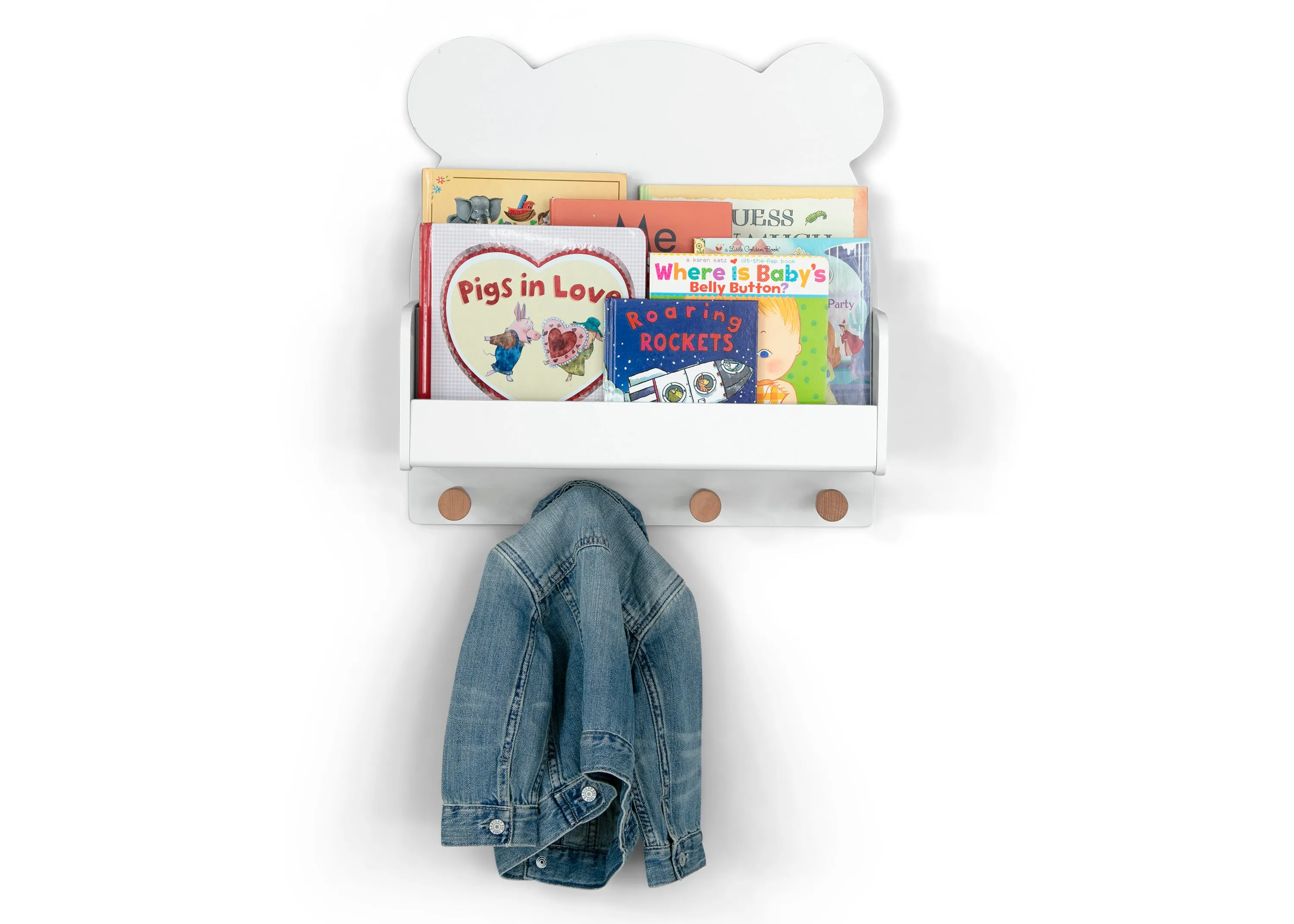 Brannan Bear Wall Shelf with 4 Hooks