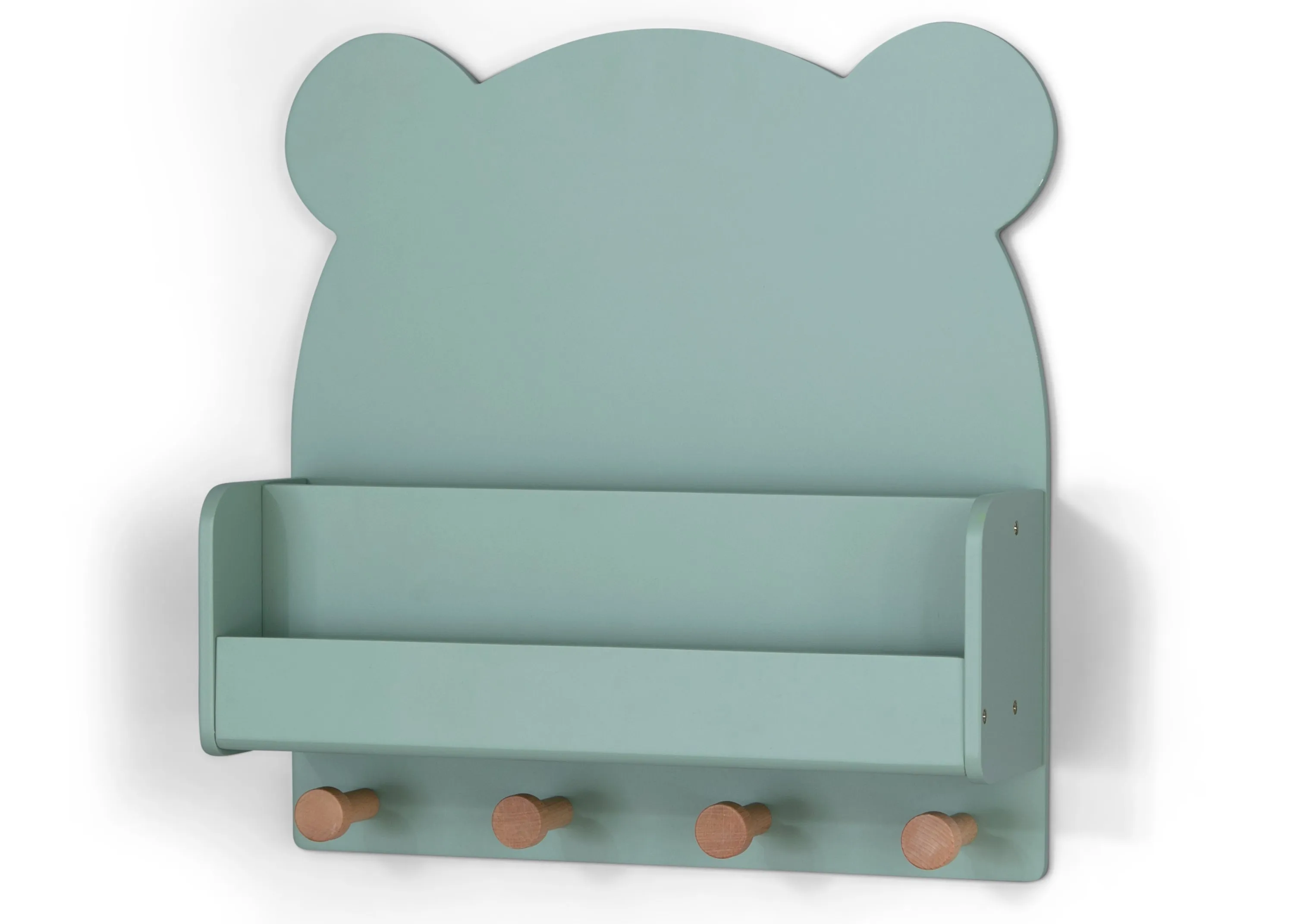Brannan Bear Wall Shelf with 4 Hooks