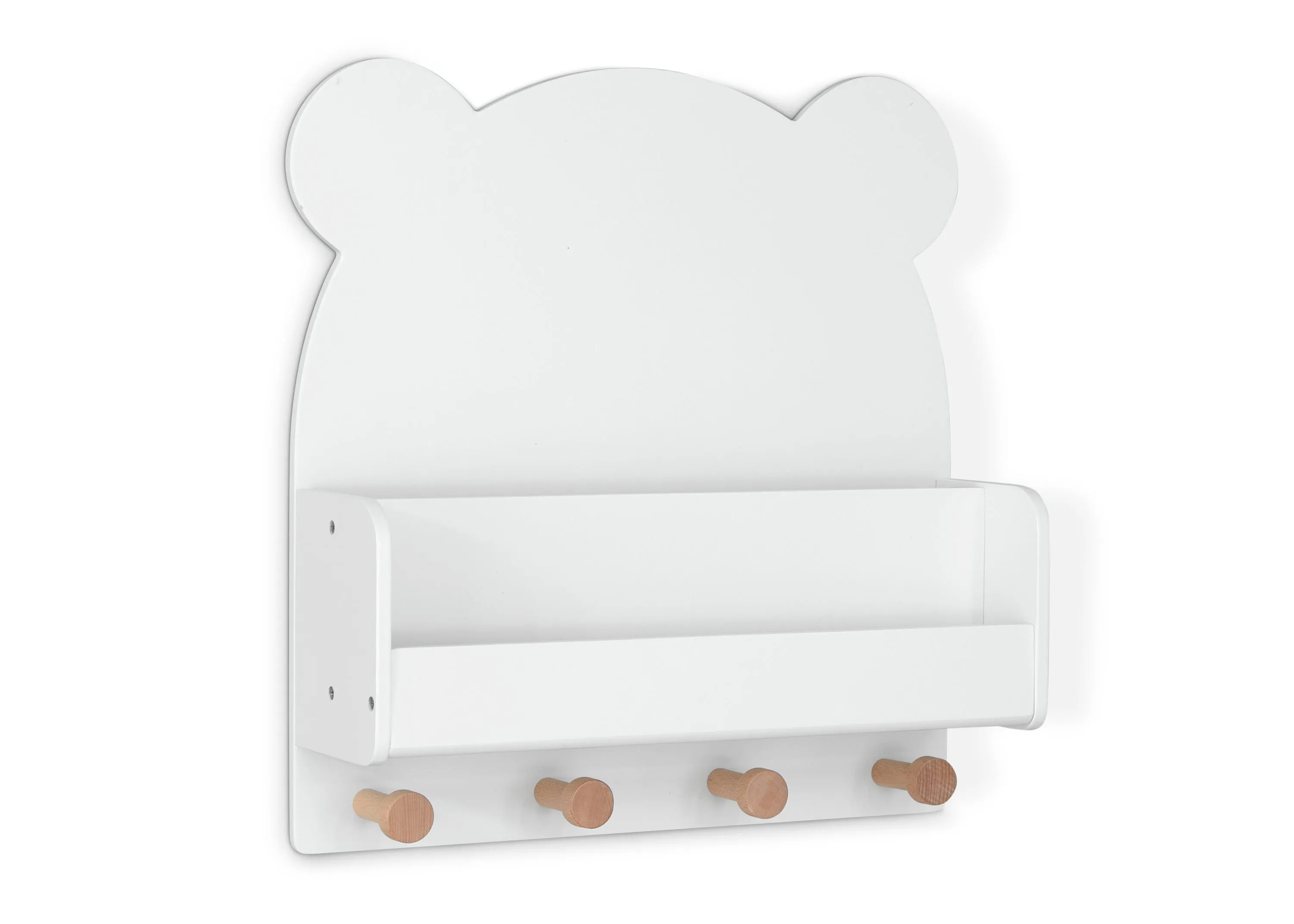 Brannan Bear Wall Shelf with 4 Hooks