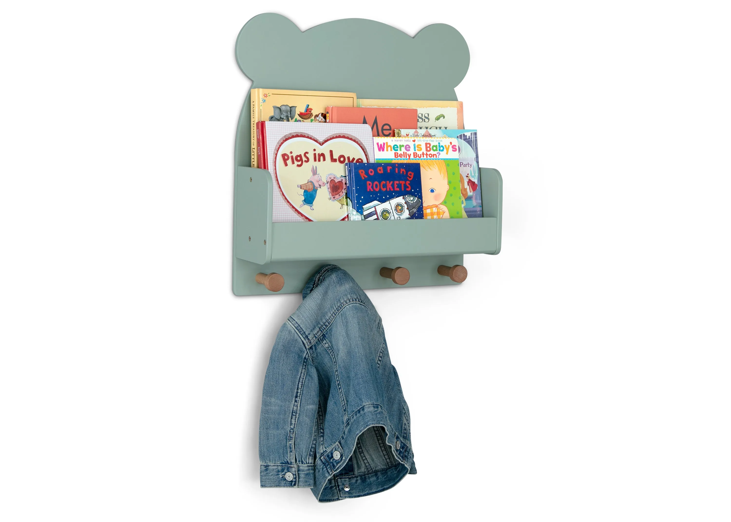 Brannan Bear Wall Shelf with 4 Hooks