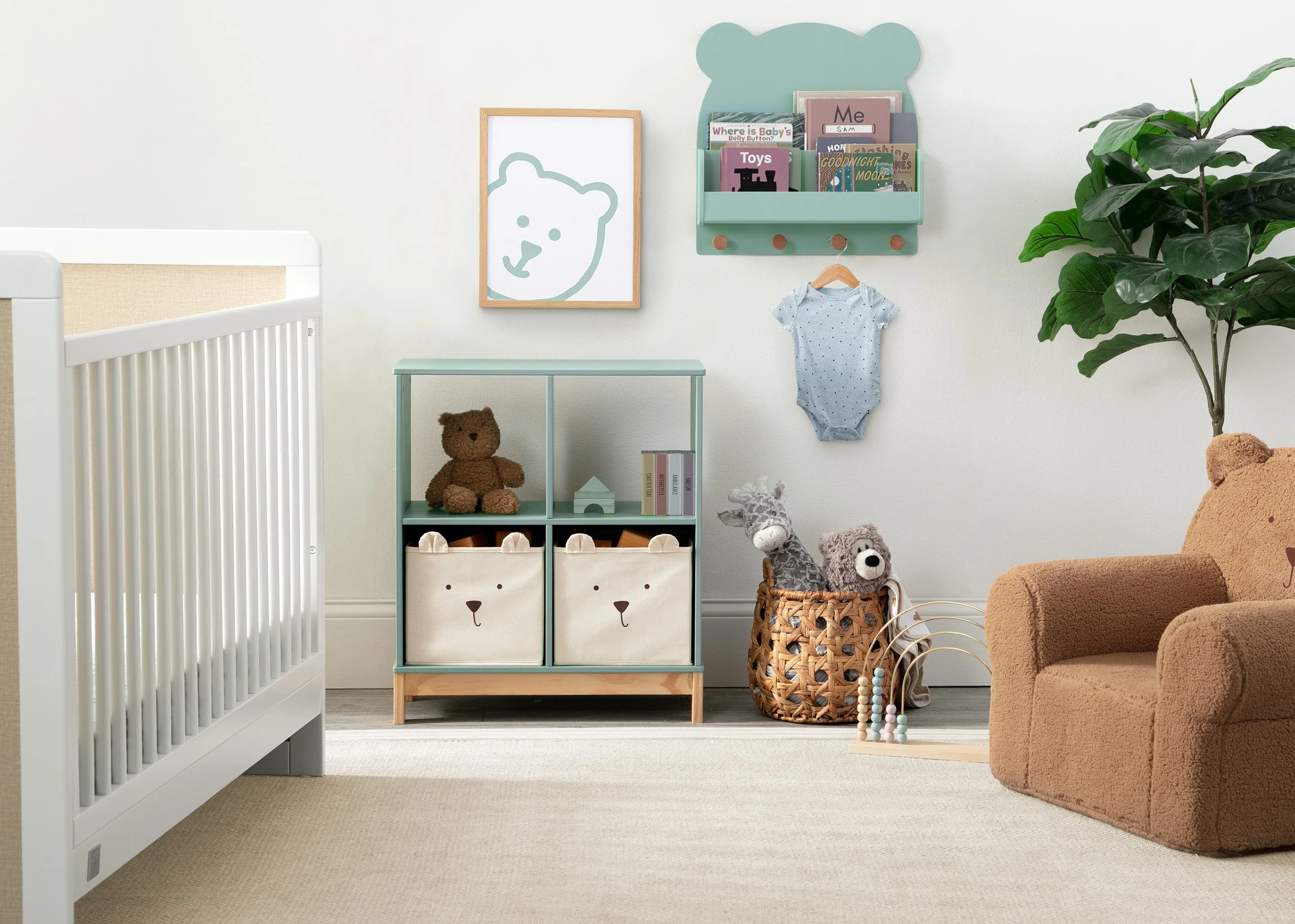 Brannan Bear Wall Shelf with 4 Hooks