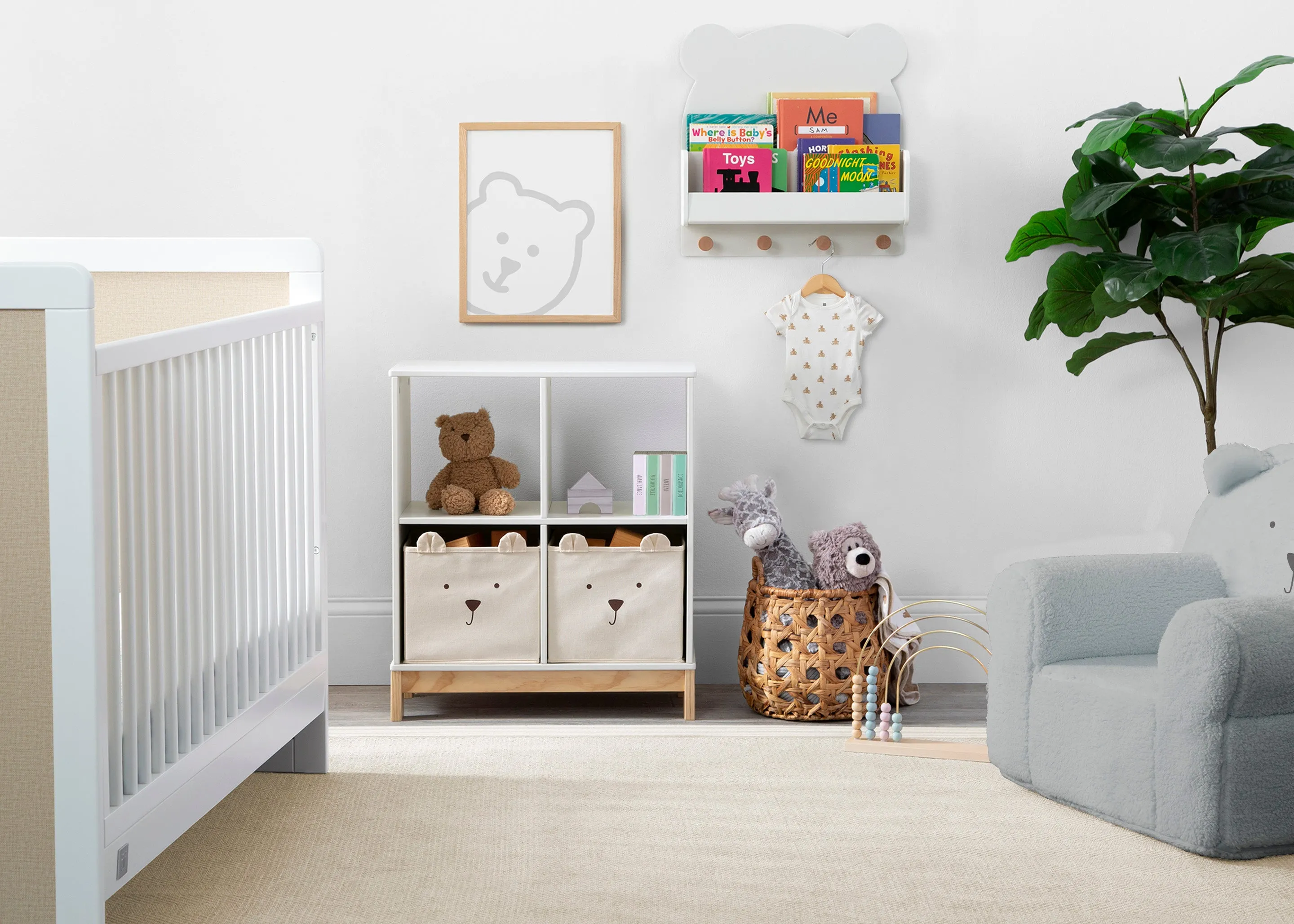 Brannan Bear Wall Shelf with 4 Hooks