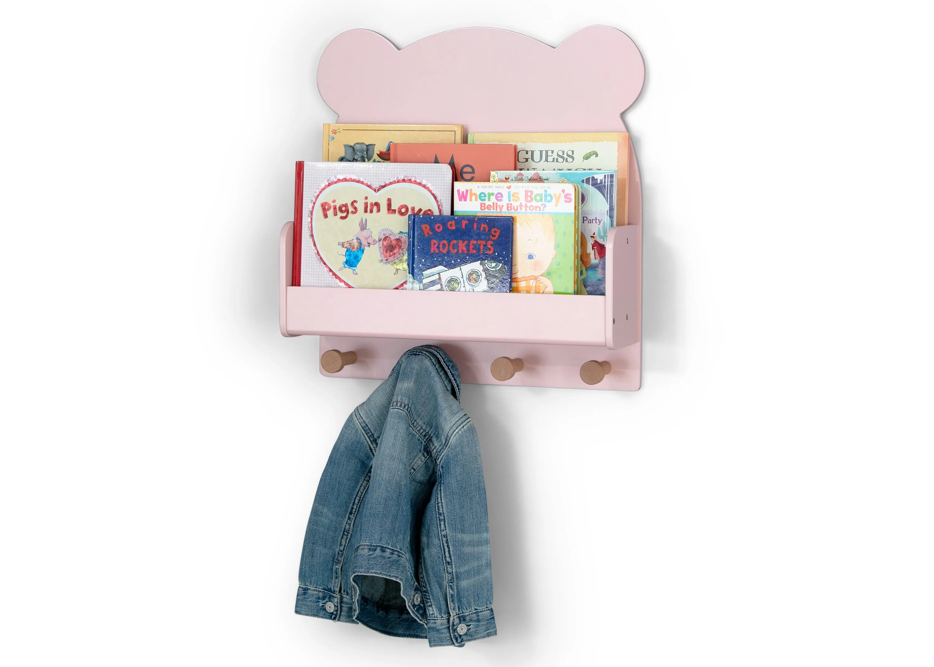 Brannan Bear Wall Shelf with 4 Hooks