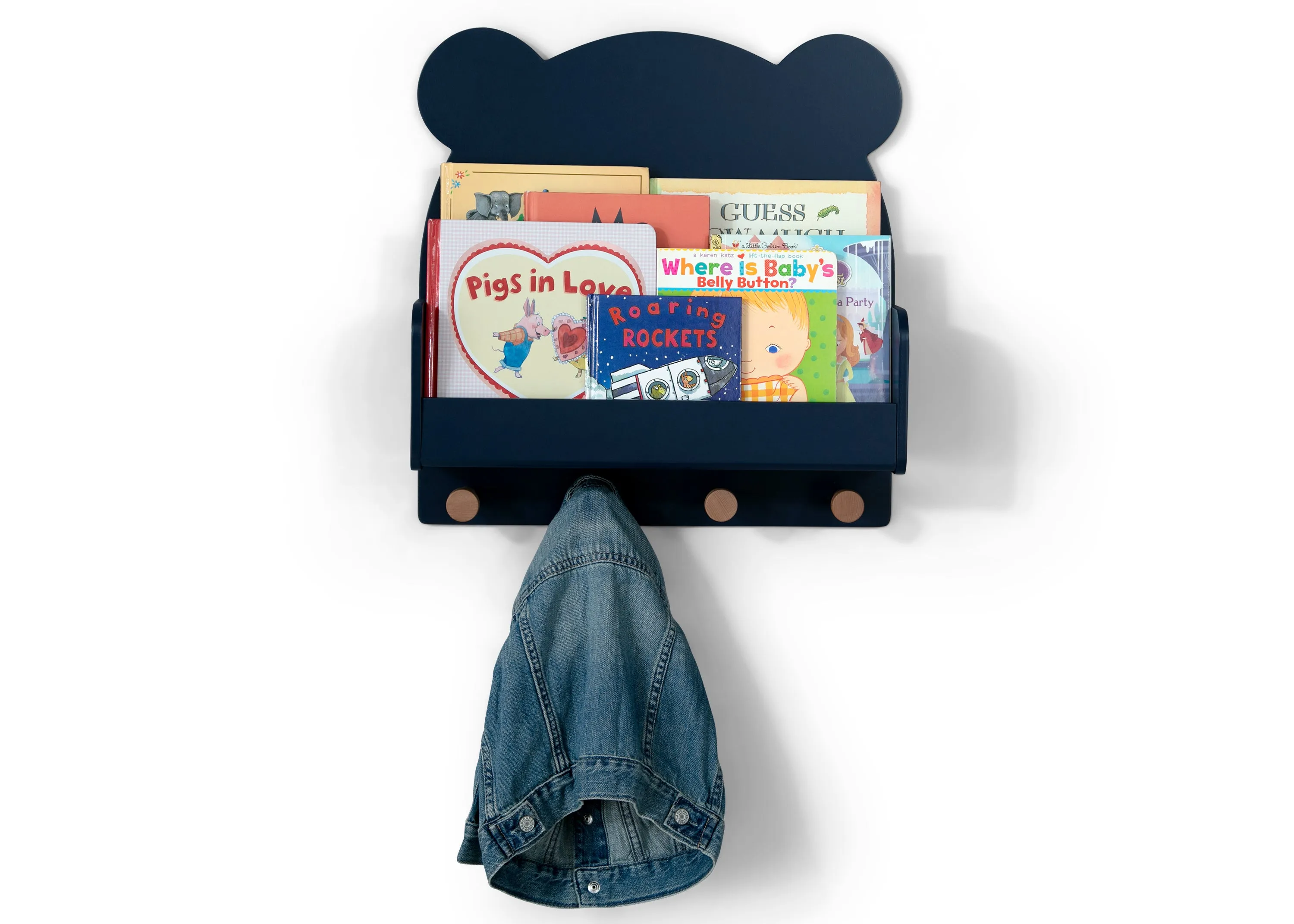 Brannan Bear Wall Shelf with 4 Hooks