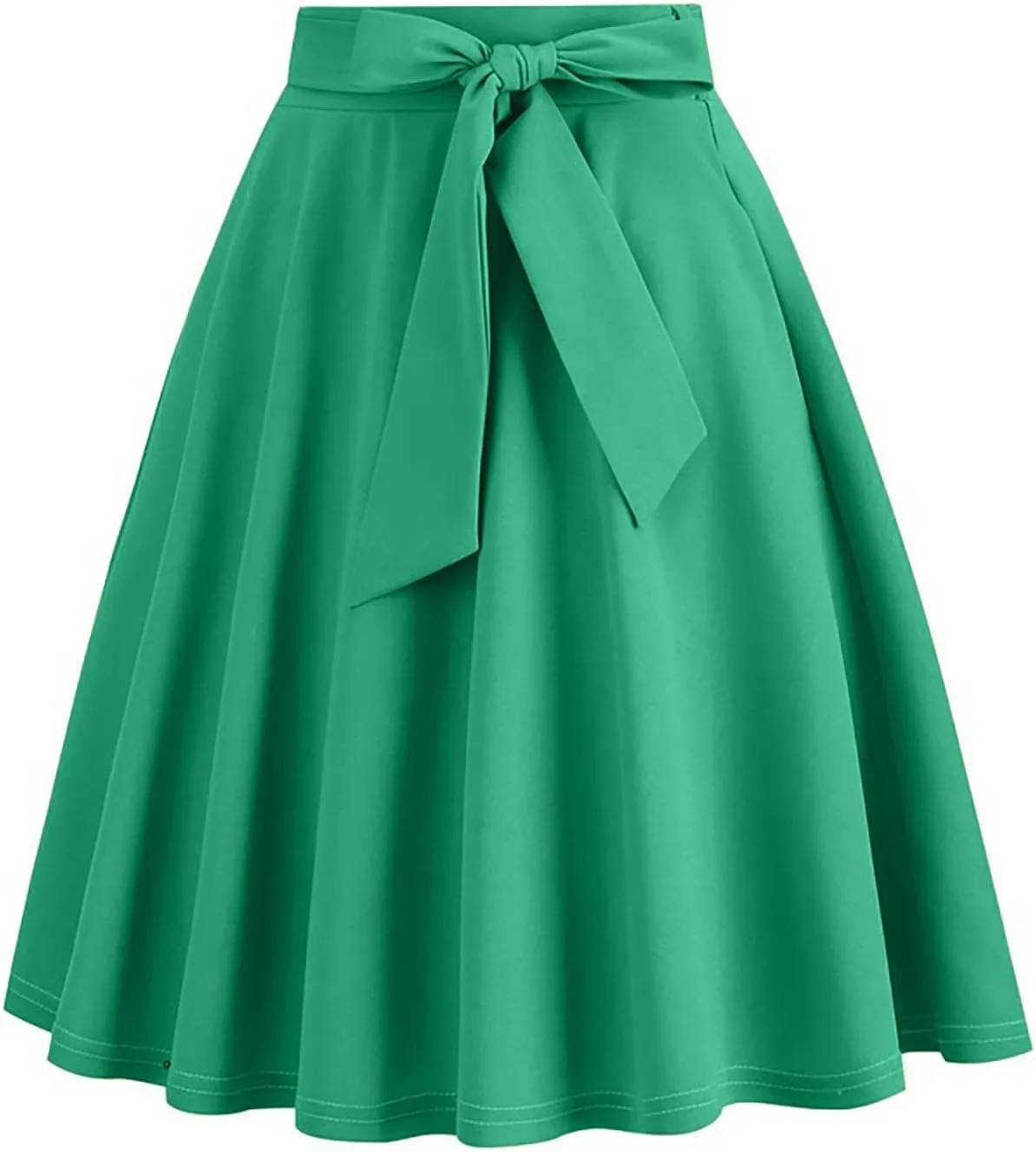Casual Skirts for Women Solid Midi Pleated Summer Skirt Womens Retro Trendy Going Out Skirts Comfortable Fit Vintage