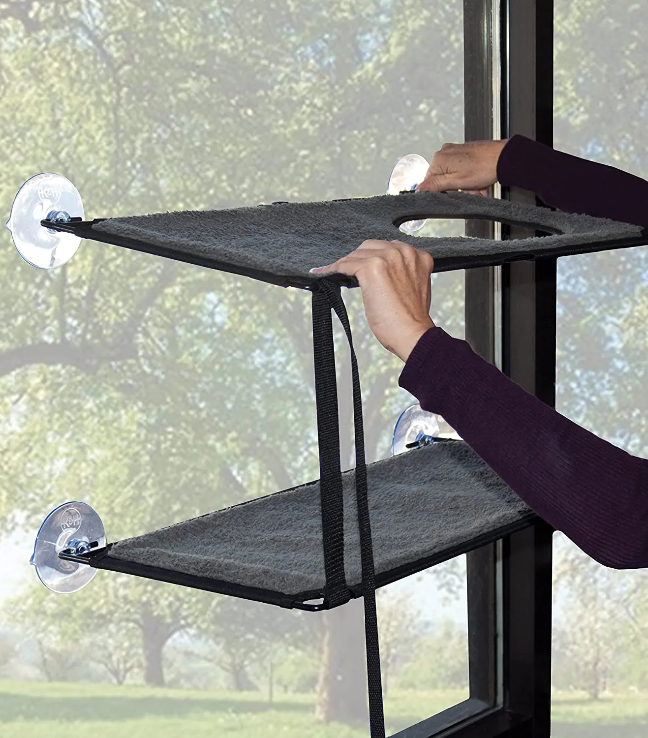 Cat Window Perch - Double Stack EZ Window Mount - K&H Pet Products