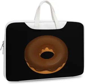 Chocolate Donut Leather Bag Laptop Case Slim Water Resistant Computer Bags with Handle Briefcase for Work