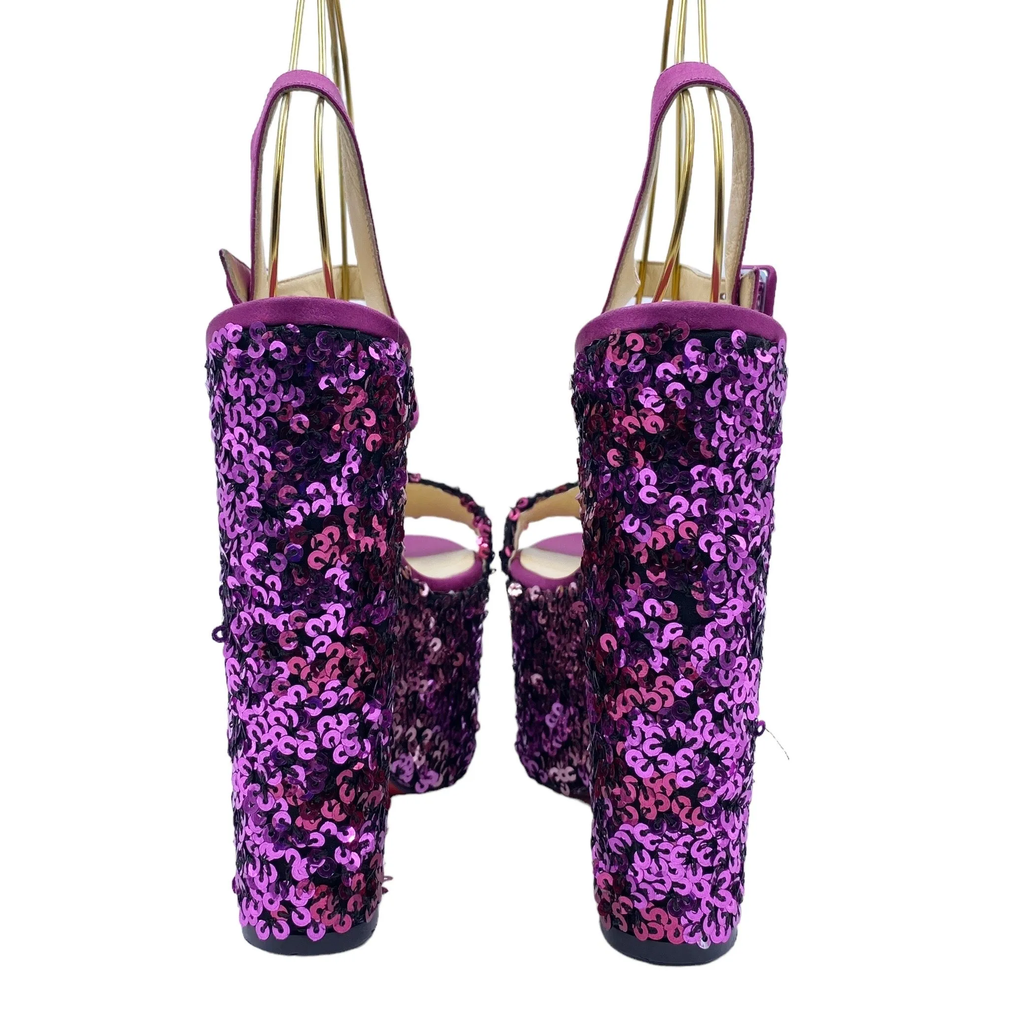 CHRISTIAN LOUBOUTIN SEQUIN PLATFORM SANDALS EU 40/ UK 7