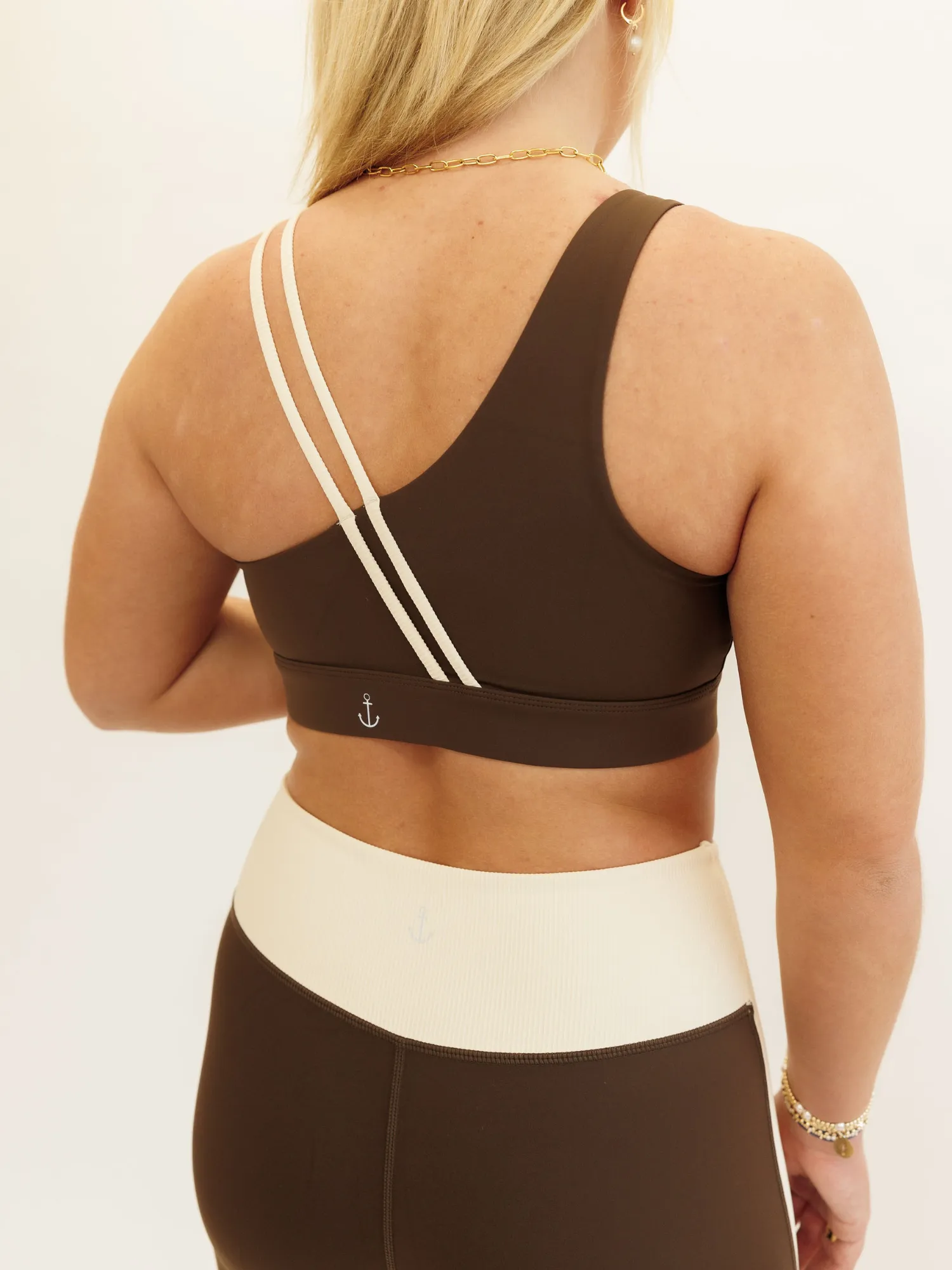 Coffee and Cream "Ariel" Nautical Strap Sports Bra