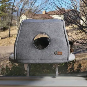 Covered Cat Window Sill - 14" x 24" - K&H Pet Products Universal Mounted Kitty Sill with Hood
