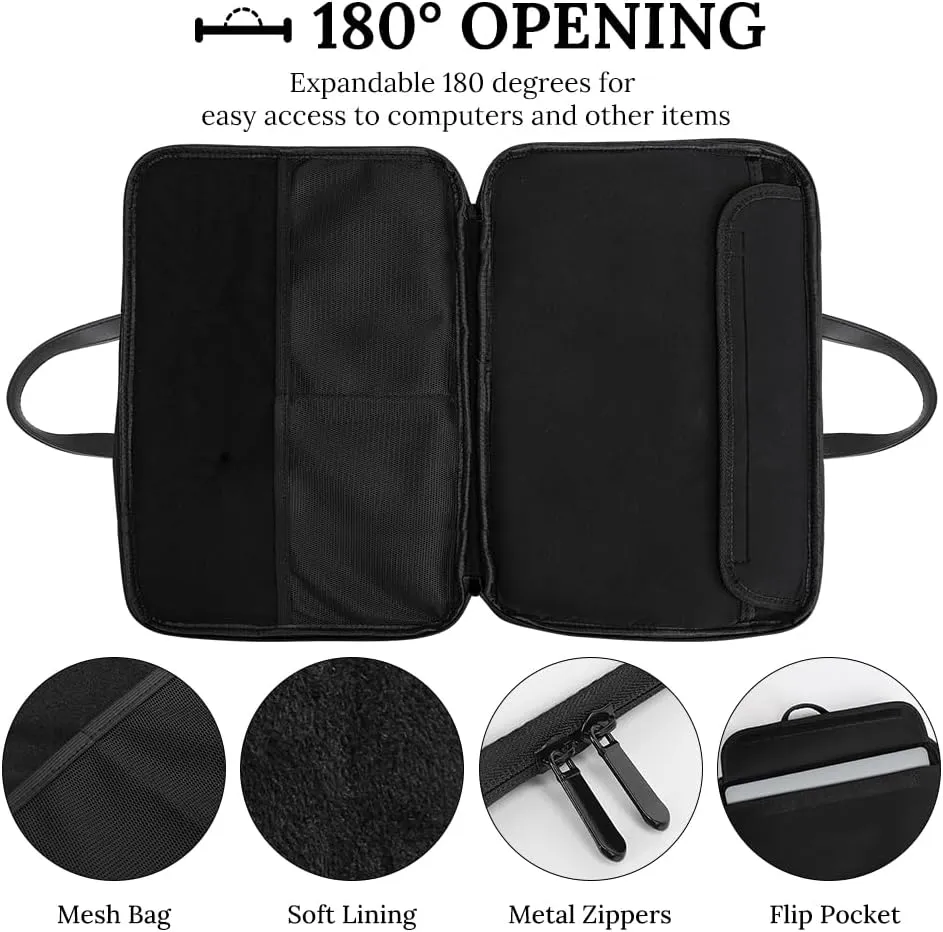 Dinosaur Head Leather Bag Laptop Case Slim Water Resistant Computer Bags with Handle Briefcase for Work