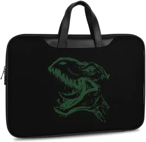 Dinosaur Head Leather Bag Laptop Case Slim Water Resistant Computer Bags with Handle Briefcase for Work