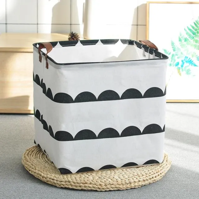 Foldable storage basket toys organizer, clothes storage bin