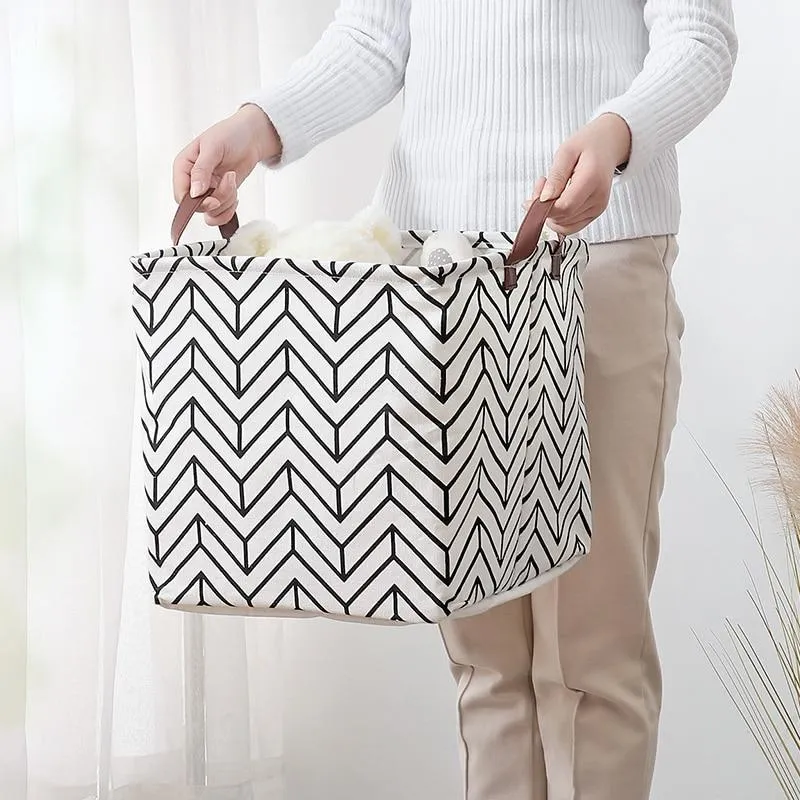 Foldable storage basket toys organizer, clothes storage bin
