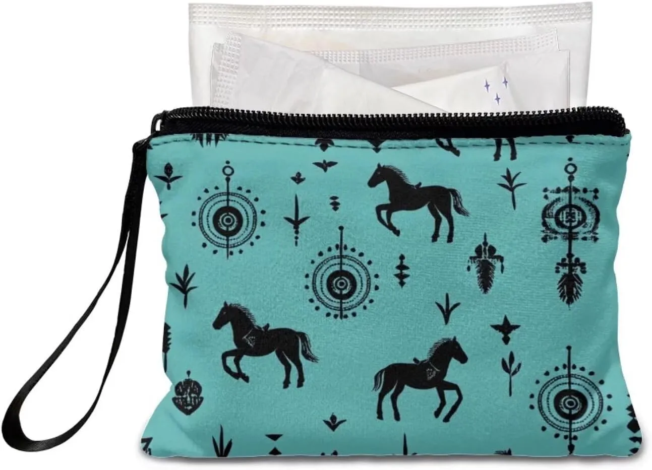 GIFTPUZZ Cute Coin Purse for Women Microfiber Fleece Portable Wristlet Pouch Change Cards Holder Zip Wallet