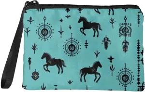 GIFTPUZZ Cute Coin Purse for Women Microfiber Fleece Portable Wristlet Pouch Change Cards Holder Zip Wallet