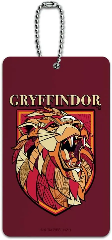 Harry Potter Gryffindor Stain Glass Luggage Card Suitcase Carry-On ID Tag