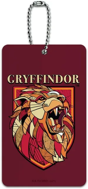 Harry Potter Gryffindor Stain Glass Luggage Card Suitcase Carry-On ID Tag