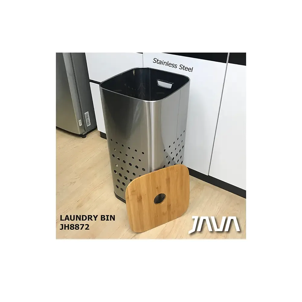 JAVA Laundry Bin | JH8872 | 50L | Laundry Bin | Stainless Steel | Washing | Cleaning | Laundry