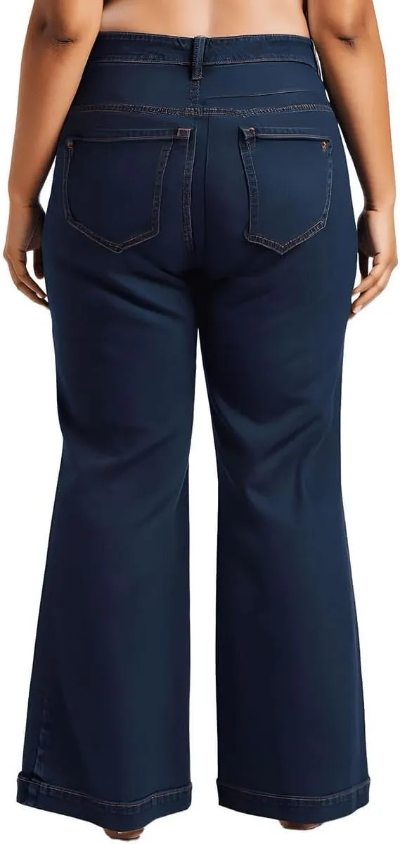 Jessica Simpson Women's True Love Trouser Wide Leg Jean