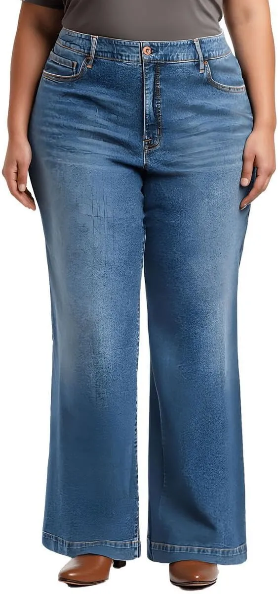 Jessica Simpson Women's True Love Trouser Wide Leg Jean
