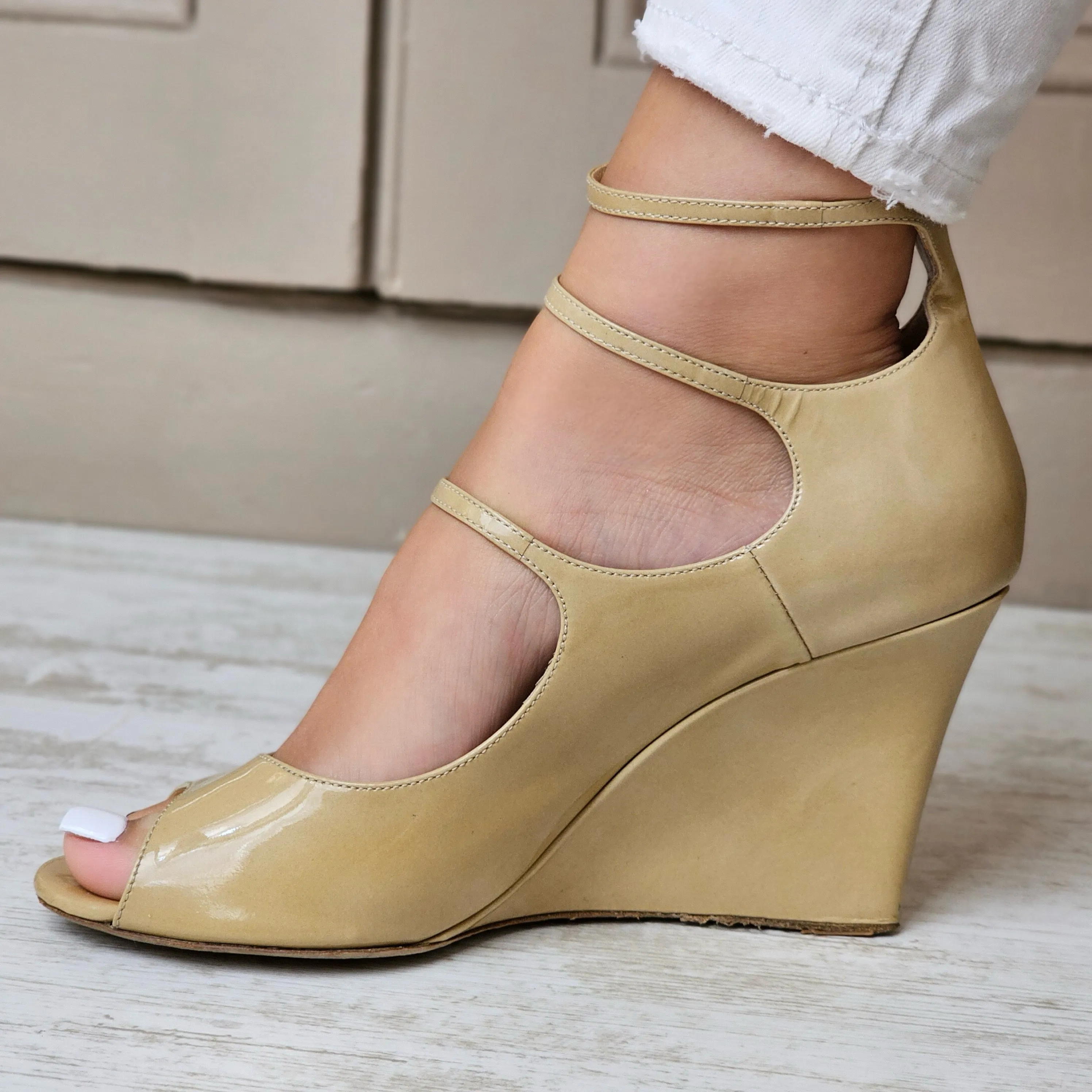 JIMMY CHOO GALI WEDGE HEELS EU 39/ UK 6