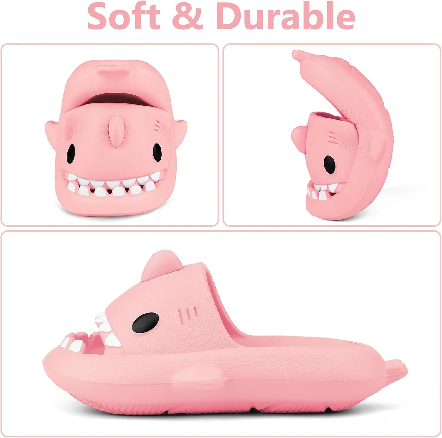 Kids Shark Cloud Slides | Toddler Boys Girls Shower Slippers | Boys Girls Cute Cartoon Fish Flip Flops | Beach Pool Home Sandals | Quick Dry Non-Slip