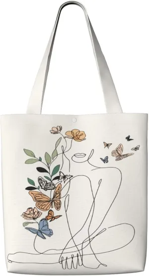 Kiss Your Brain Canvas Tote Bag Shoulder Bag For Women'S Reusable Tote Bag For Shopping Camping