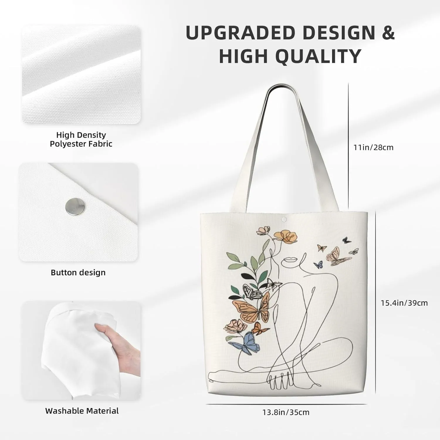 Kiss Your Brain Canvas Tote Bag Shoulder Bag For Women'S Reusable Tote Bag For Shopping Camping
