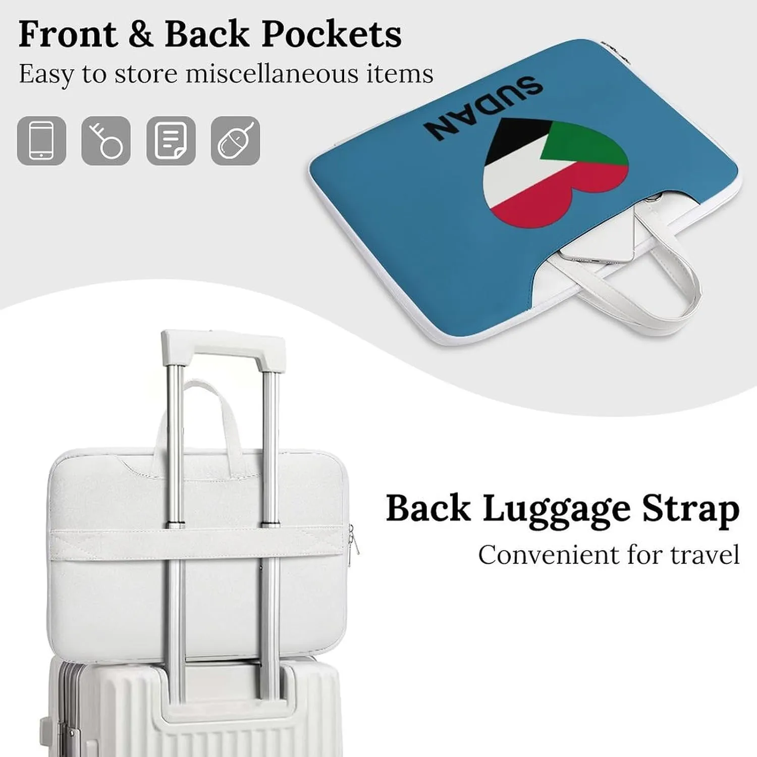 Love Sudan Leather Bag Laptop Case Slim Water Resistant Computer Bags with Handle Briefcase for Work