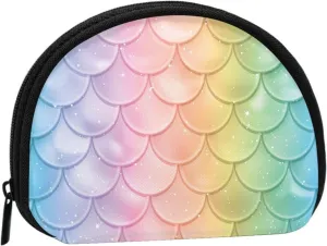 Mermaid Scales Coin Purse Mini Wallet Change Pouch Key Holder Zipper Small Cosmetic Makeup Storage Bags