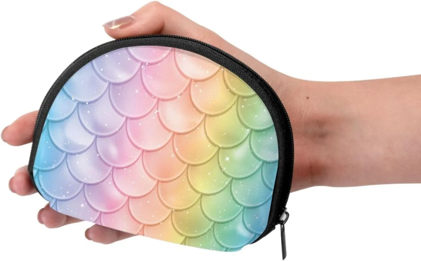 Mermaid Scales Coin Purse Mini Wallet Change Pouch Key Holder Zipper Small Cosmetic Makeup Storage Bags