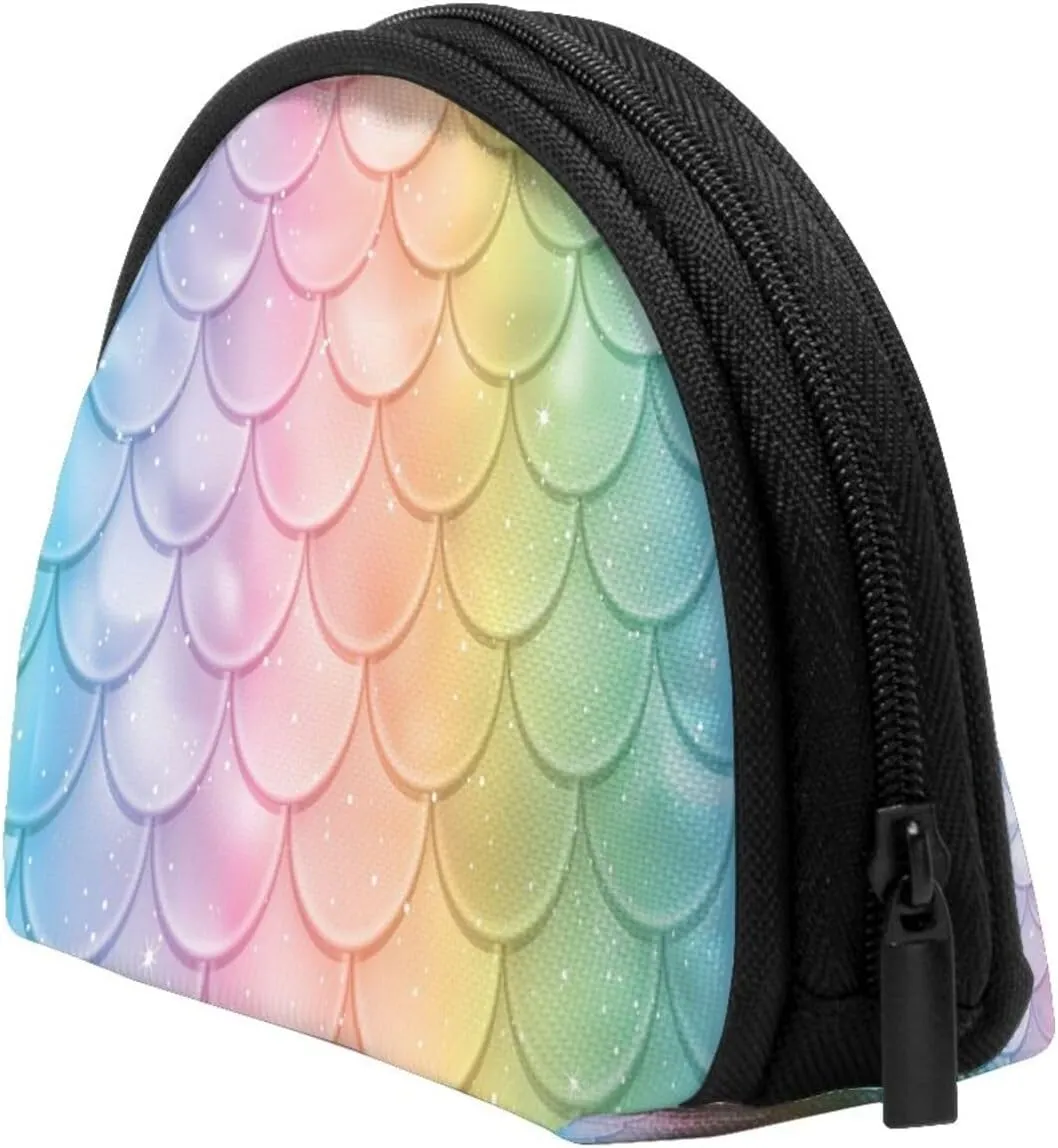 Mermaid Scales Coin Purse Mini Wallet Change Pouch Key Holder Zipper Small Cosmetic Makeup Storage Bags