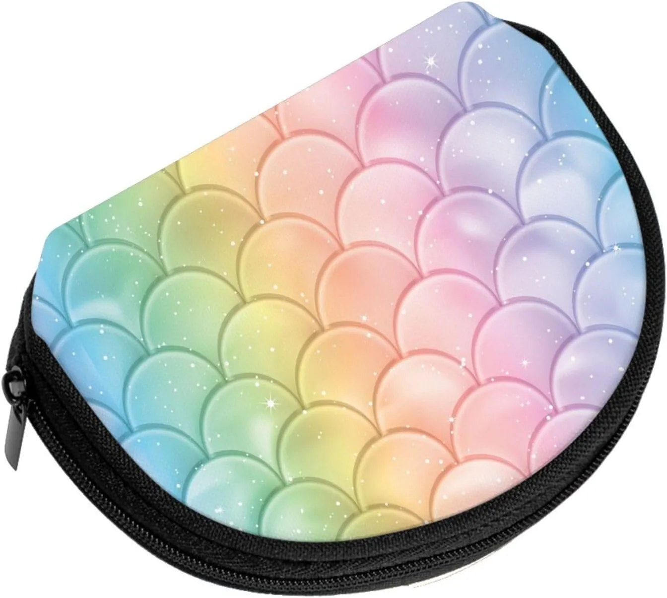 Mermaid Scales Coin Purse Mini Wallet Change Pouch Key Holder Zipper Small Cosmetic Makeup Storage Bags