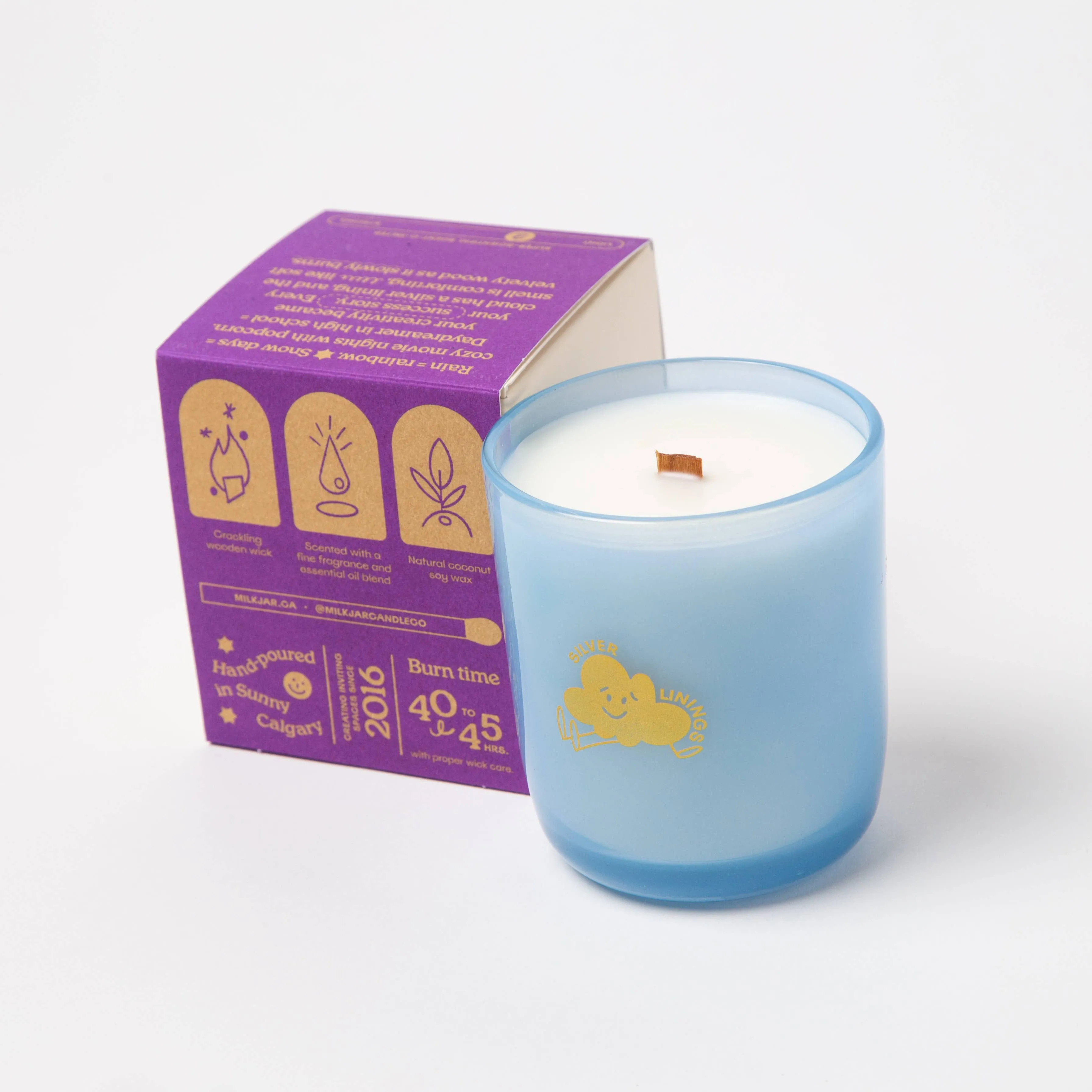 Milk Jar Candle Co - Silver Linings candle - Palo Santo & Oud