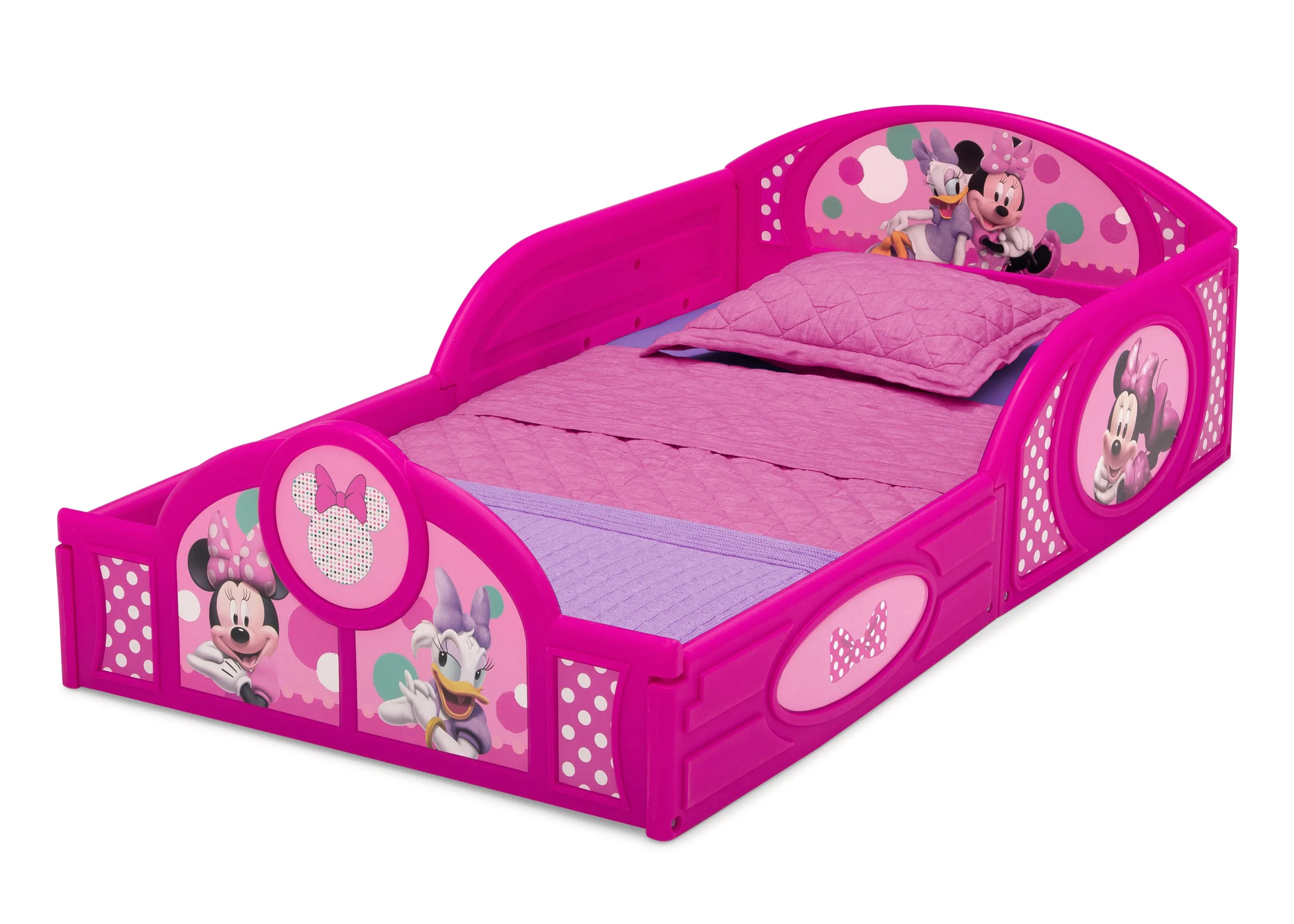 Minnie Mouse 4-Piece Toddler Room-in-a-Box Set – Includes Sleep and Play Toddler Bed, Table, 1 Chair and Toy Box